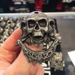 Band Merchandise Accessories Discharge Skulls Metal Pin