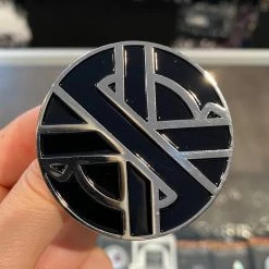 Band Merchandise Jumbo Crass Logo Pin