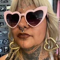 Other Gals Baby Pink Heart Sunglasses