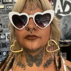 Other Classic White Heart Sunglasses