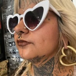 Other Classic White Heart Sunglasses