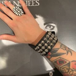 Funk Plus Accessories Triple Round Cone Stud Wristband