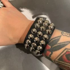 Funk Plus Accessories Triple Round Cone Stud Wristband