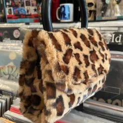 DeadRockers Meow Fuzzy Leopard Mini Purse Gals