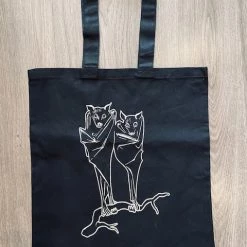 L'esquelet Nocturnal Lovers Bat Tote Bag
