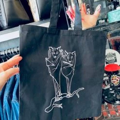 L'esquelet Nocturnal Lovers Bat Tote Bag