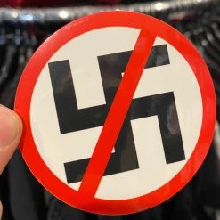 DeadRockers Stickers Anti Nazi Crossed Out Swastika Sticker