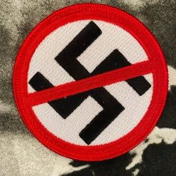 DeadRockers Anti Nazi Crossed Out Swastika Patch Patches