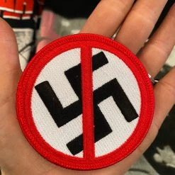 DeadRockers Anti Nazi Crossed Out Swastika Patch Patches