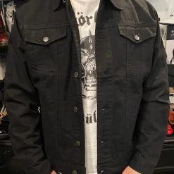 DeadRockers Guys Back In Black Denim Jacket