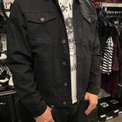 DeadRockers Guys Back In Black Denim Jacket
