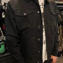 DeadRockers Guys Back In Black Denim Jacket