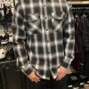 DeadRockers Black & White Mens Flannel