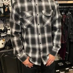 DeadRockers Black & White Mens Flannel