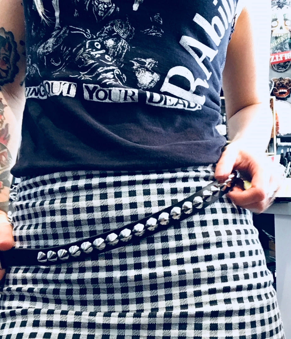 Ape Leather Accessories Single Row Cone Stud Belt 4 Ape Leather Accessories Single Row Cone Stud Belt