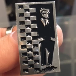 Band Merchandise Checkered Ska Rude Boy Enamel Pin Pins