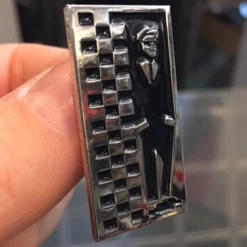 Band Merchandise Checkered Ska Rude Boy Enamel Pin Pins