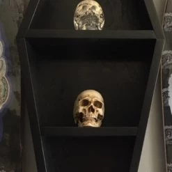 DeadRockers Housewares Black 2' Coffin Shelf
