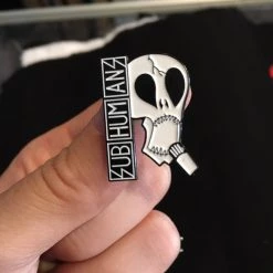 Band Merchandise Pins Subhumans Skull Enamel Pin