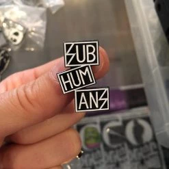 Band Merchandise Pins Subhumans Logo Enamel Pin