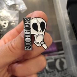 Band Merchandise Pins Subhumans Skull Enamel Pin