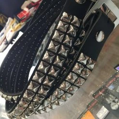 Ape Leather Pyramid Stud 2 Row Belt