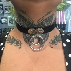 Funk Plus Double Ring Leather Choker