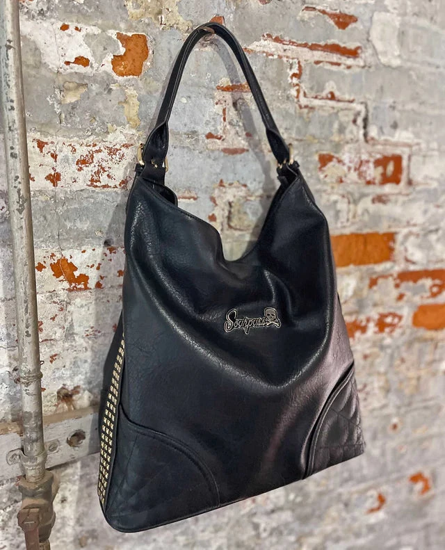 Sourpuss Gals Studs & Web Hobo Purse 10 Sourpuss Gals Studs & Web Hobo Purse