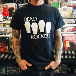 Band Merchandise Guys Dead Rockers Coffin Logo Shirt
