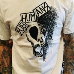 Band Merchandise Subhumans Half Skull Band Tee