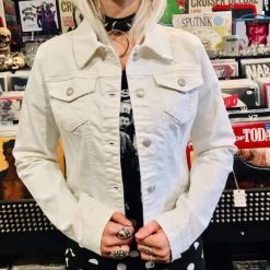 DeadRockers White Denim Jacket Gals