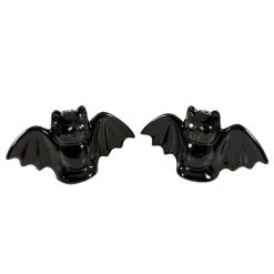 Sourpuss Black Bat Salt & Pepper Shaker Set Housewares 10 Sourpuss Black Bat Salt & Pepper Shaker Set Housewares