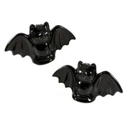 Sourpuss Black Bat Salt & Pepper Shaker Set Housewares