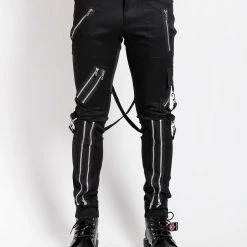 Tripp NYC Classic Slim Black Bondage Pants Guys