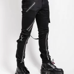 Tripp NYC Classic Slim Black Bondage Pants Guys
