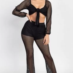 Other Gals Fishnet Top & Pants Set