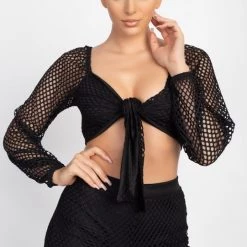 Other Gals Fishnet Top & Pants Set