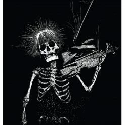 Handmade Violin Skeleton - In Death We Float Art Print Housewares