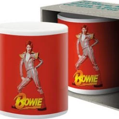 Band Merchandise Housewares David Bowie Red Coffee Mug