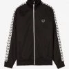 Fred Perry Taped Track Jacket Black