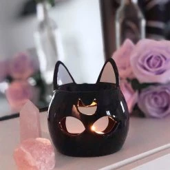 KillStar Black Kitty Oil Burner Housewares
