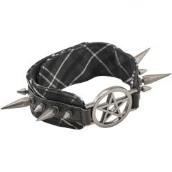KillStar Gals Kreeper Choker Ash Gray Plaid