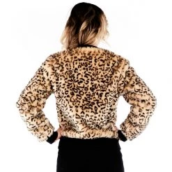 Sourpuss Tan Leopard Fur Bomber Gals