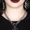 KillStar Lock Me Up Skull Chain Necklace