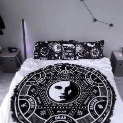 KillStar Housewares Lunar Spell Round Blanket