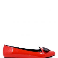 StrangeCvlt Red Bat Lydia Flats Gals