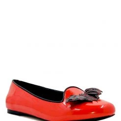 StrangeCvlt Red Bat Lydia Flats Gals