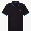 Fred Perry Polo Black // Manchester Blue