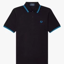 Fred Perry Polo Black // Manchester Blue