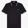 Fred Perry Polo Black / Toronto Green / Queen Street